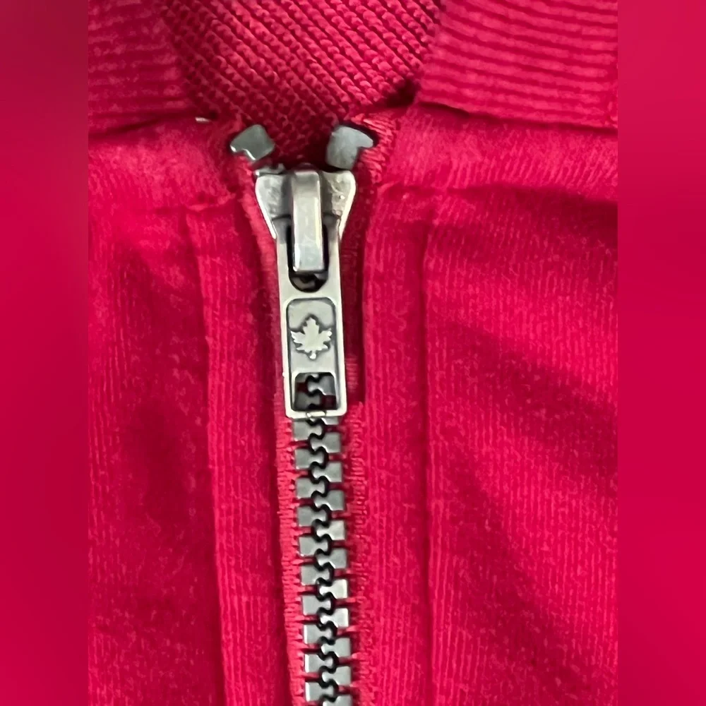 Canadiana Red Full Zip Hoodie Sweatshirt Youth XL (14–16) Canada Patch